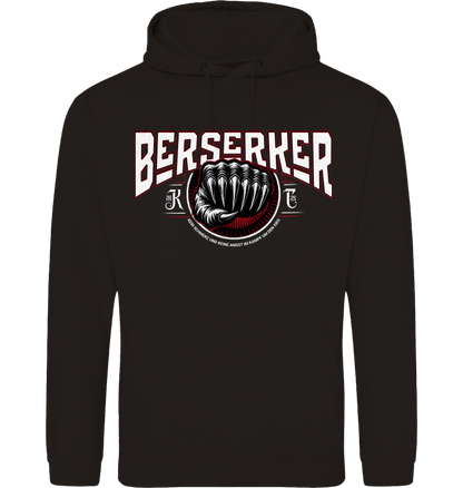 Deep Black Printed Hoody Front