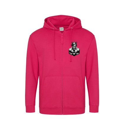 Hot Pink Zip hoody Front
