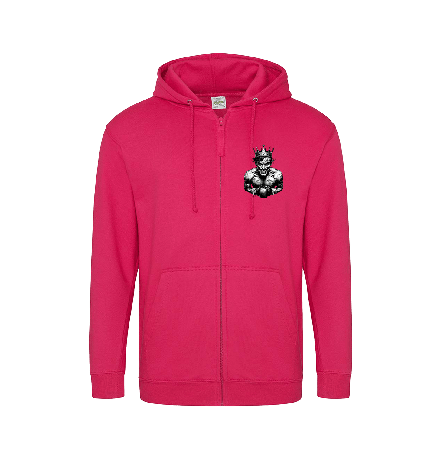 Hot Pink Zip hoody Front