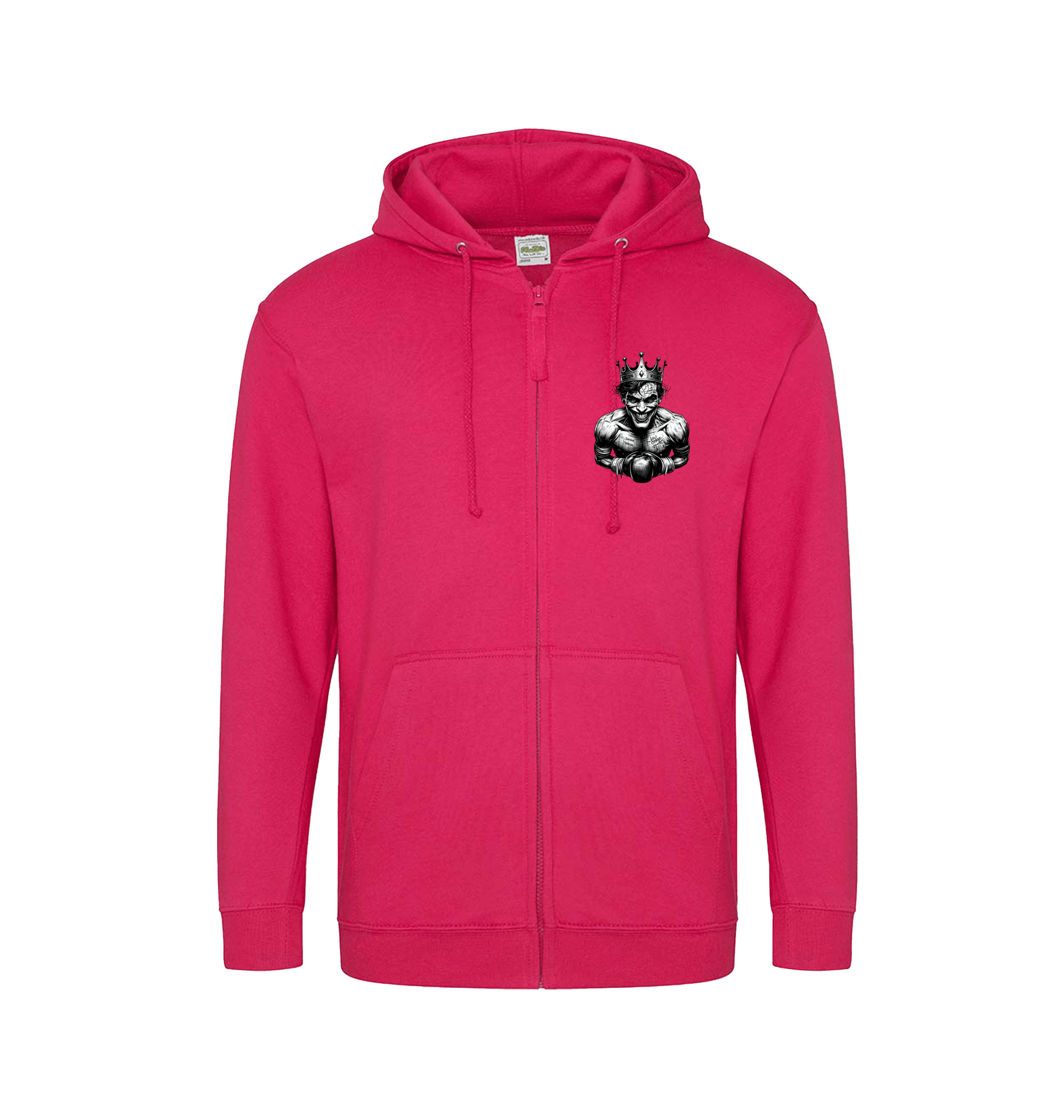 Hot Pink Zip hoody Front