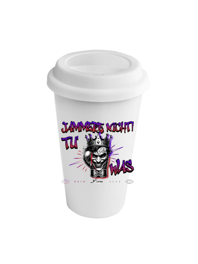 Coffee-to-Go Becher mit Abdeckung | jammere nicht