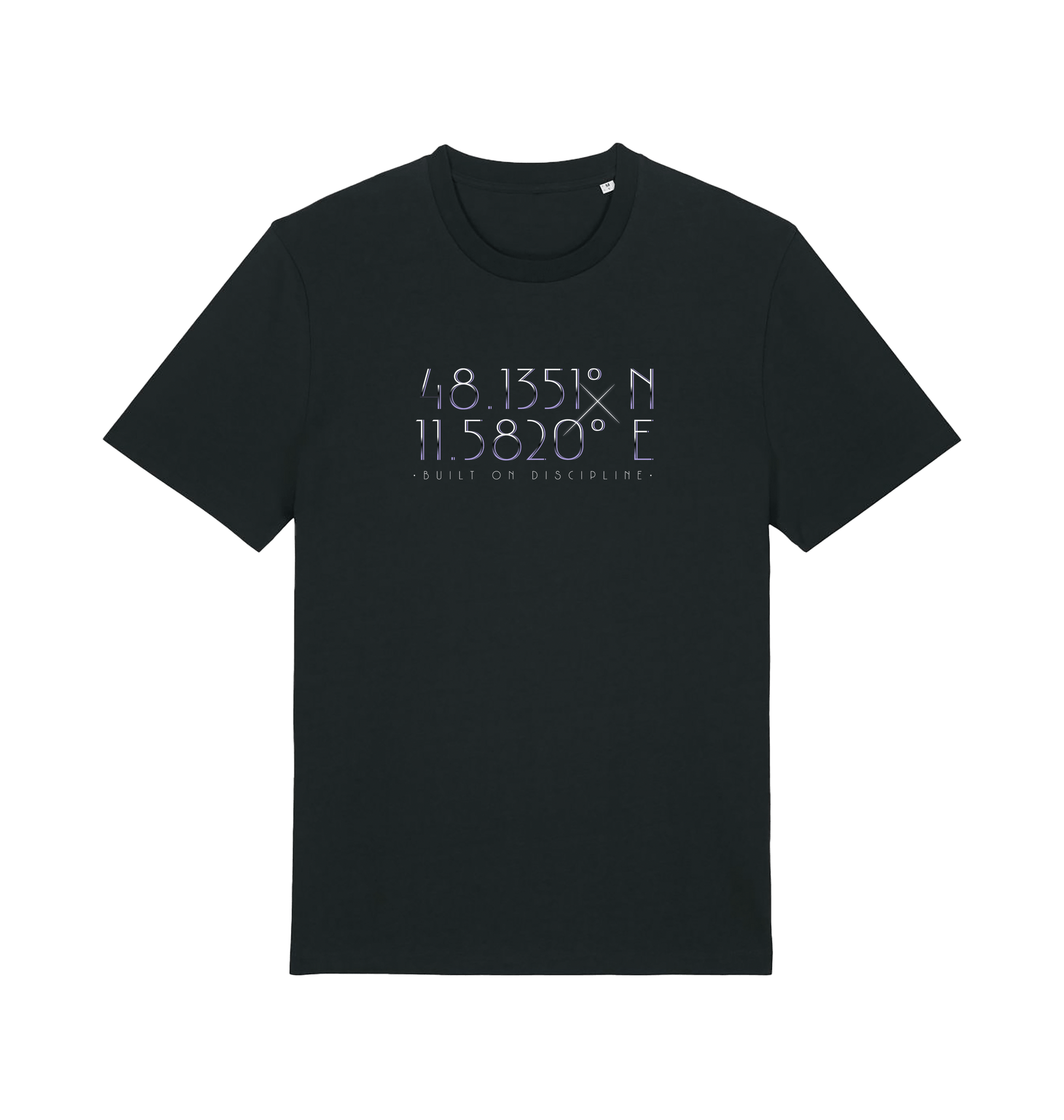 Black Printed T-shirt Front