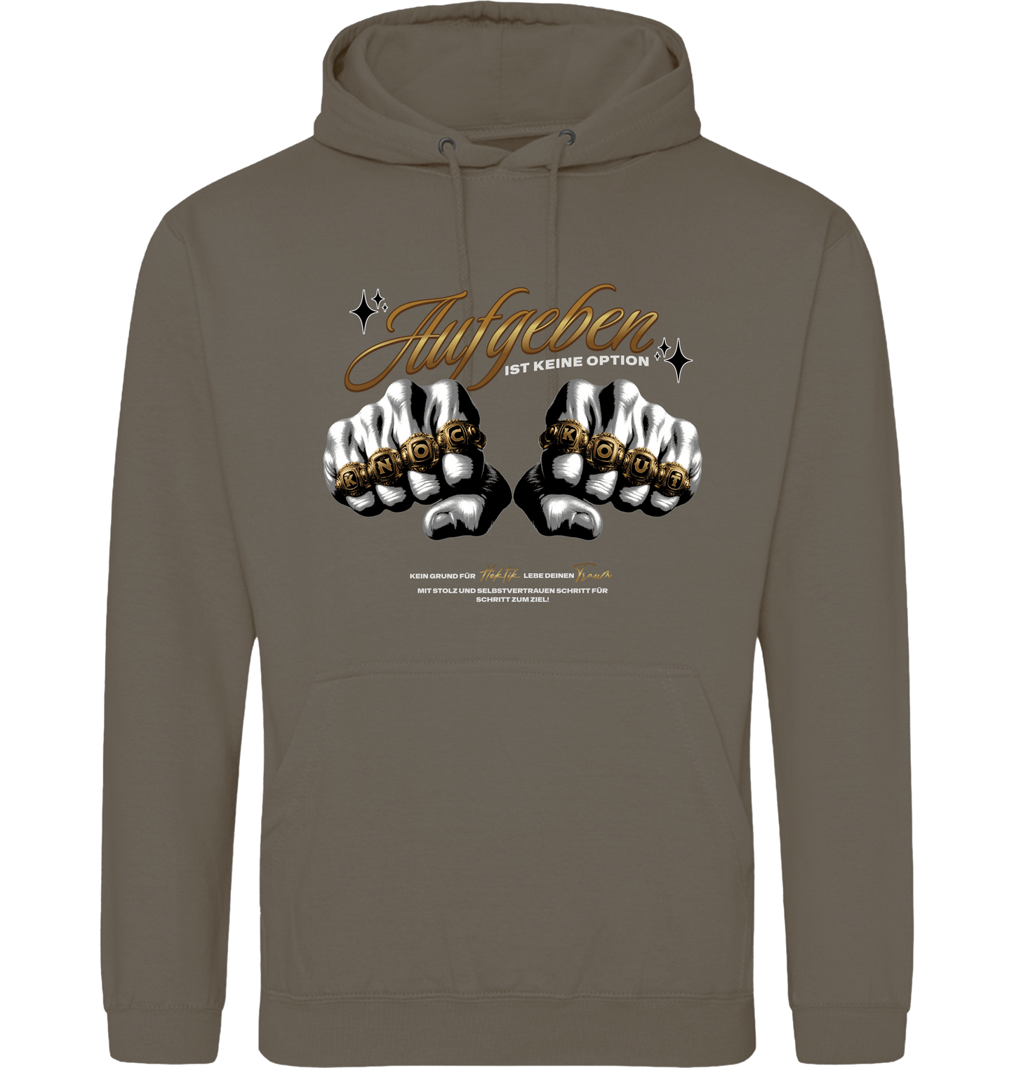 Natural Clay Printed Hoody Front