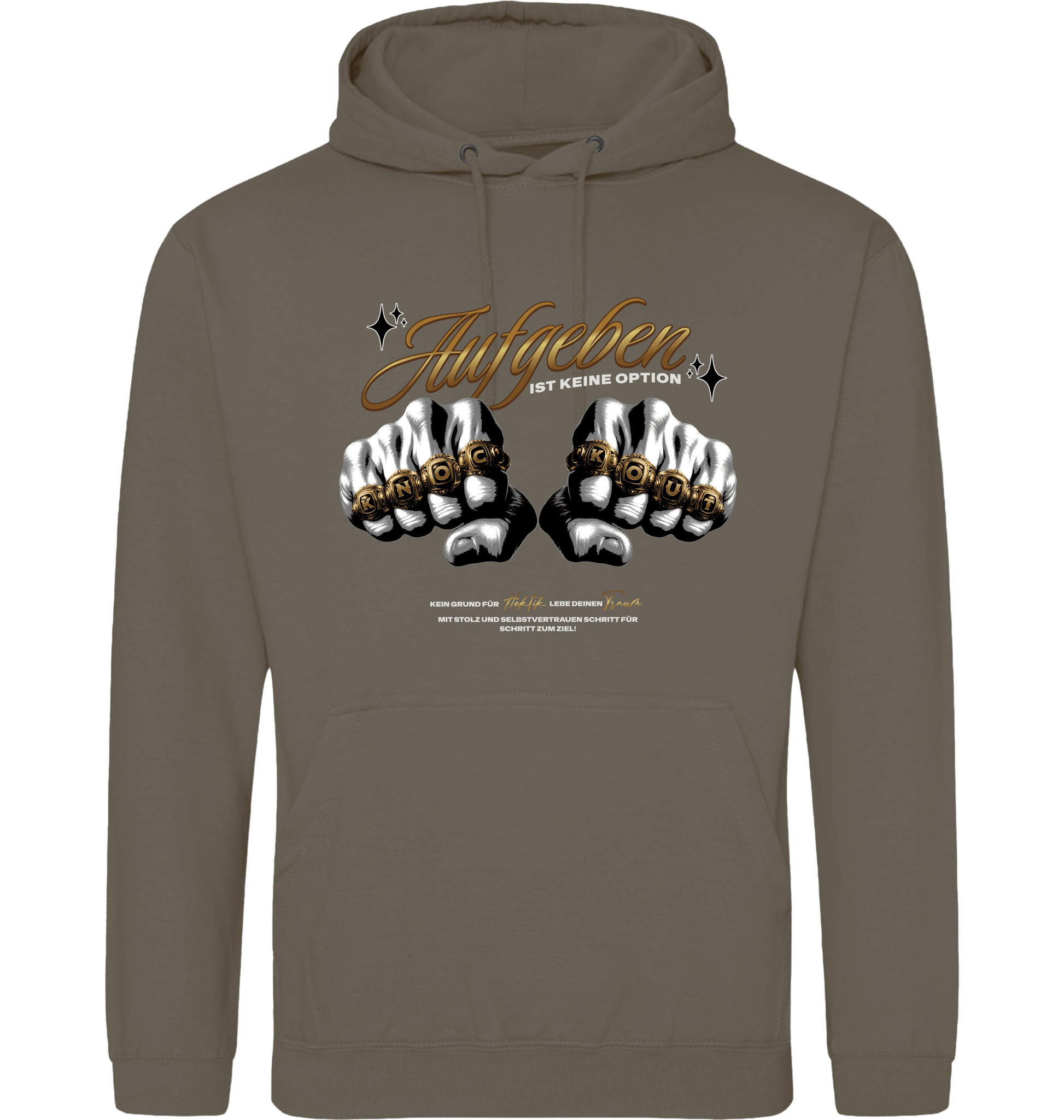 Natural Clay Printed Hoody Front