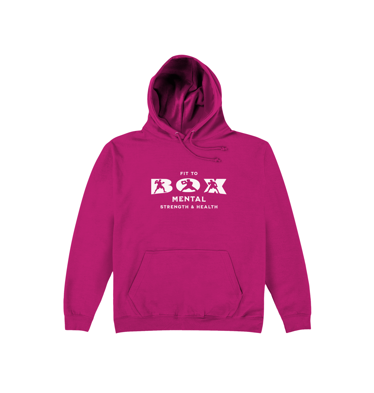 Hot Pink Printed Hoody Front