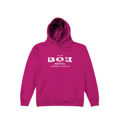 Hot Pink Printed Hoody Front