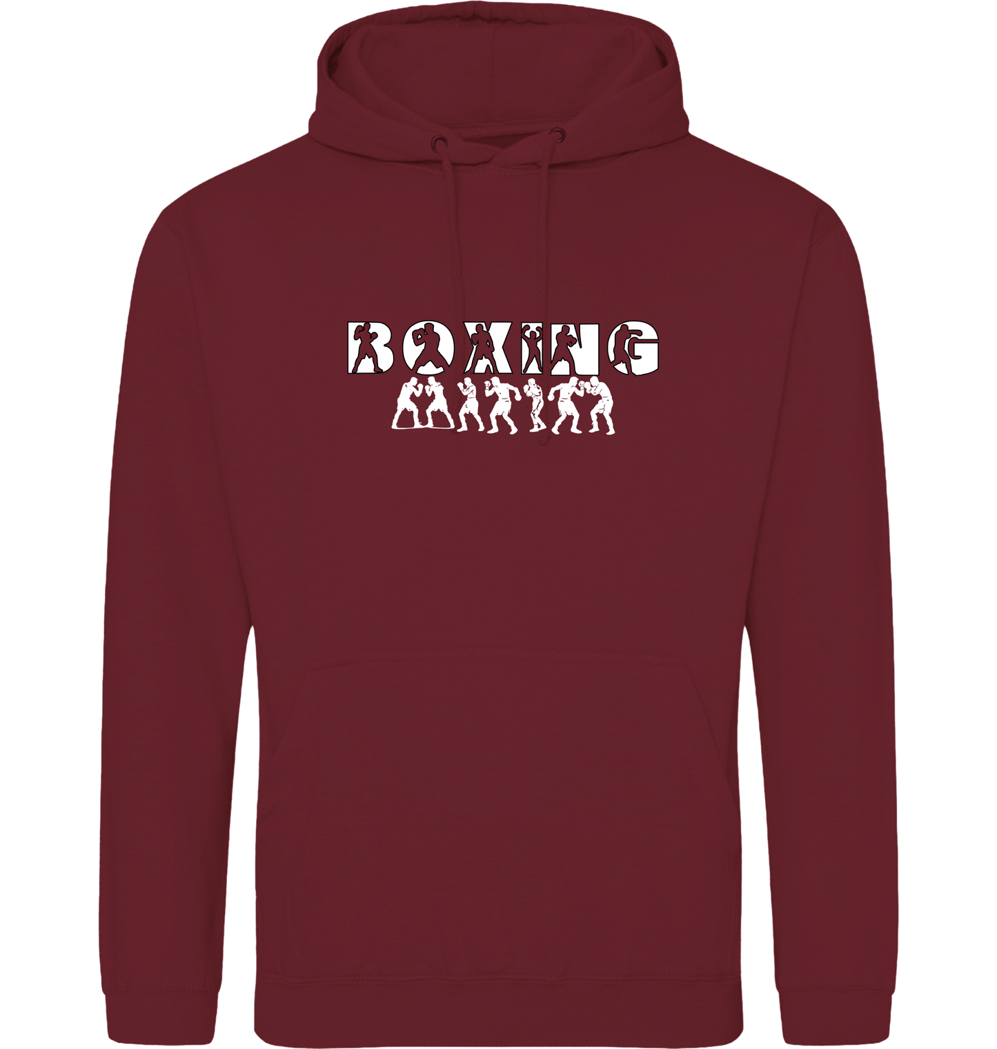 Burgundy Printed Hoody Front