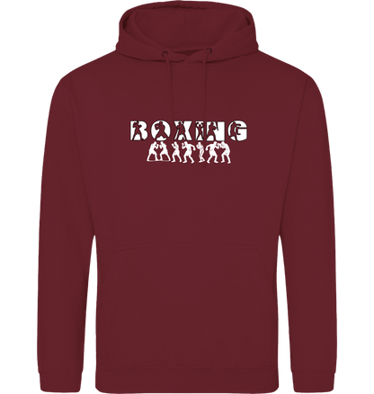 Burgundy Printed Hoody Front