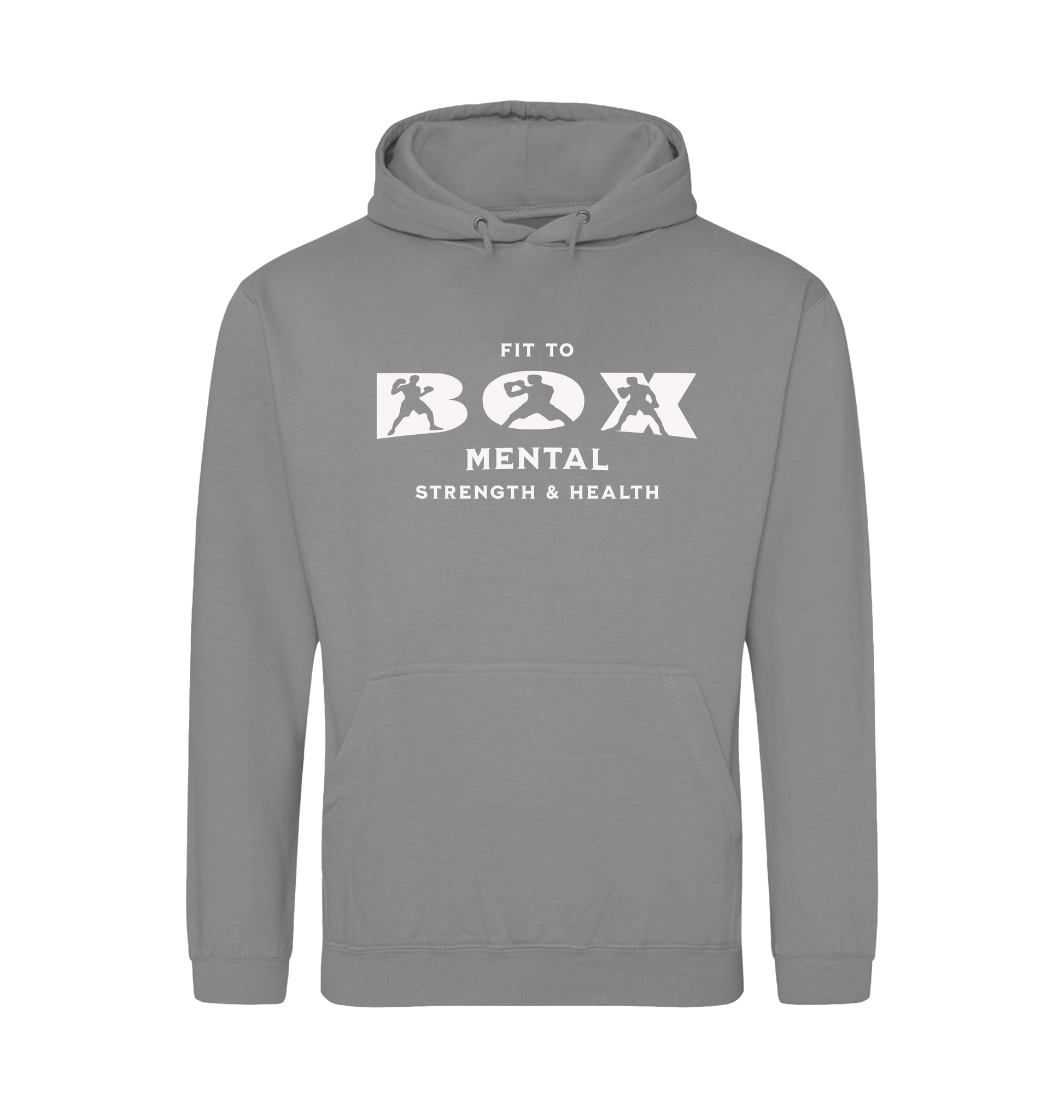 Platinum Grey Printed Hoody Front