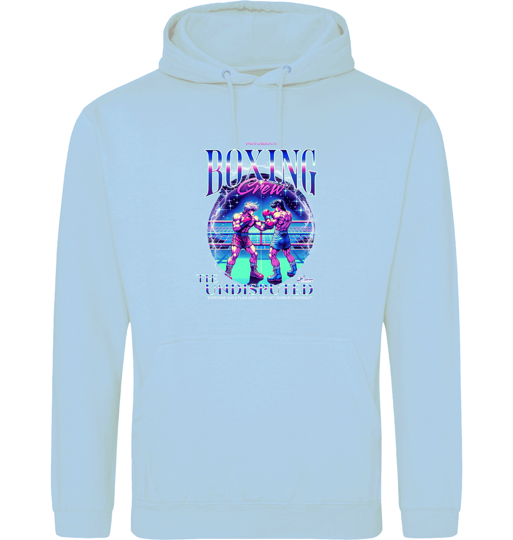 Ice Blue Printed Hoody Front