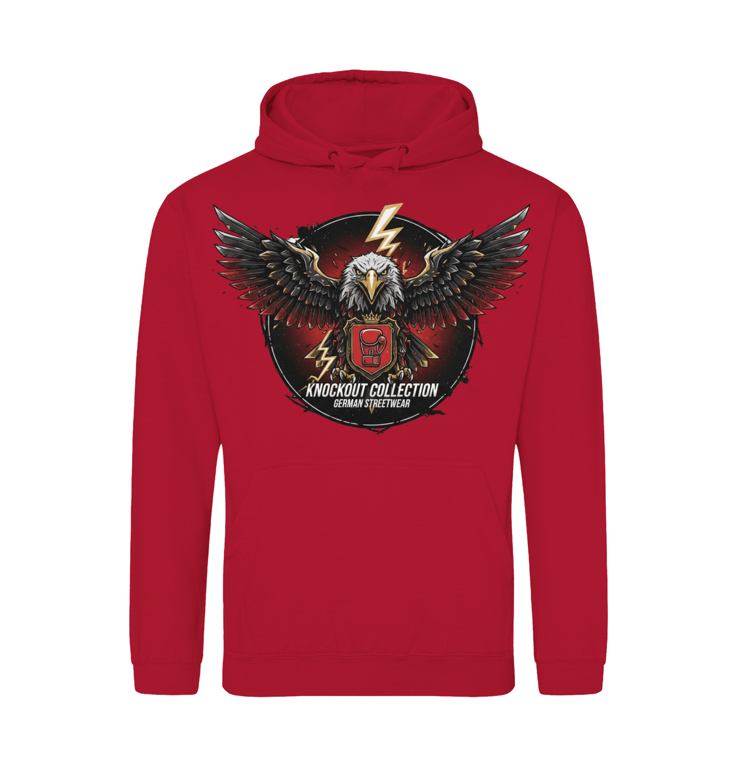 Fire Red Printed Hoody Front
