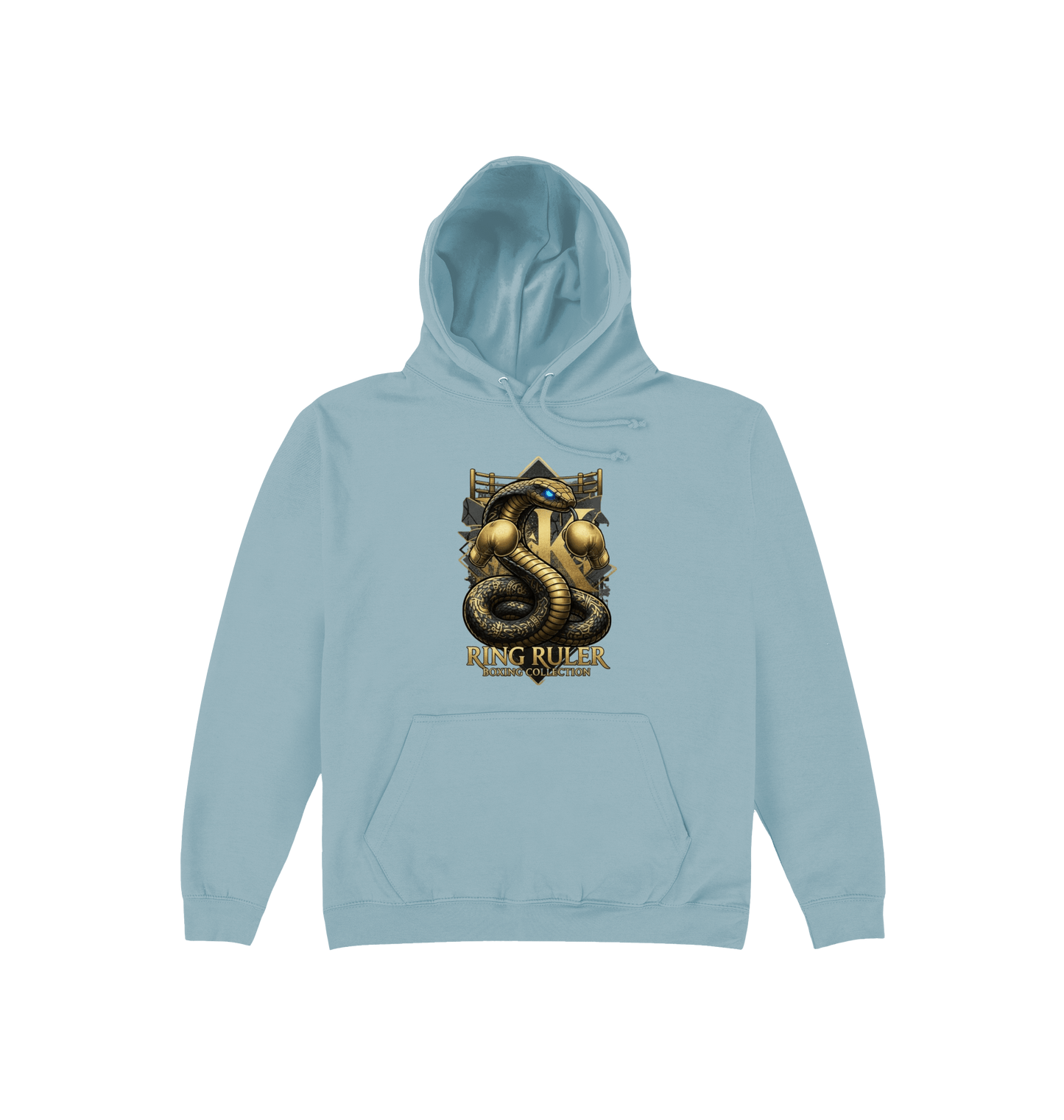 Sky Blue Printed Hoody Front