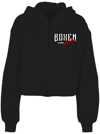 Ladies Short Oversized Zip Jacke Boxen | Boxen ist mein Leben