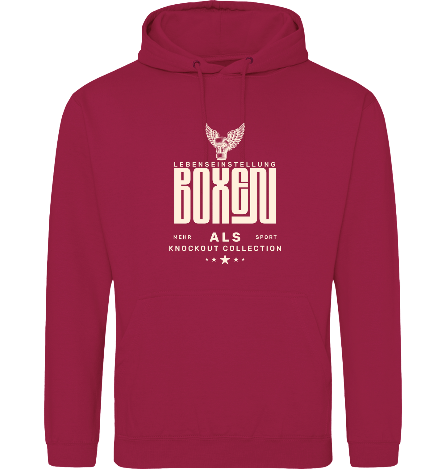 Cranberry Printed Hoody Front