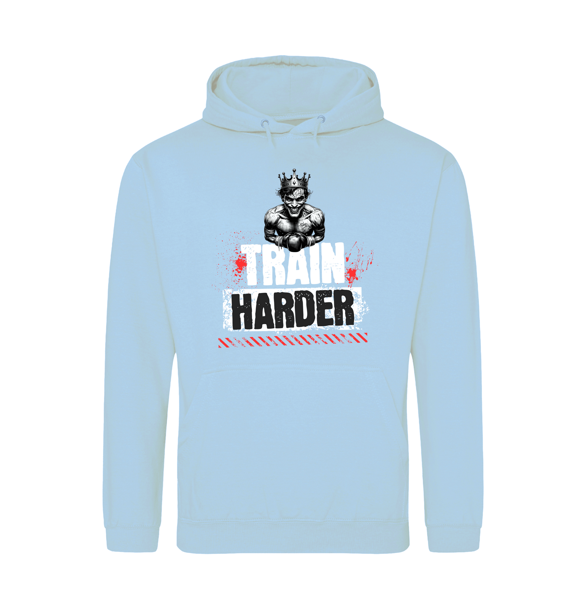 Ice Blue Printed Hoody Front