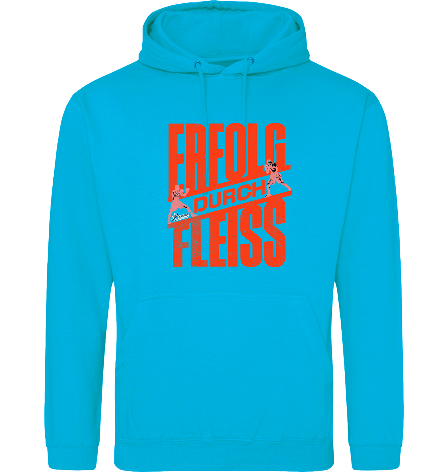 Hawaiian Blue Printed Hoody Front