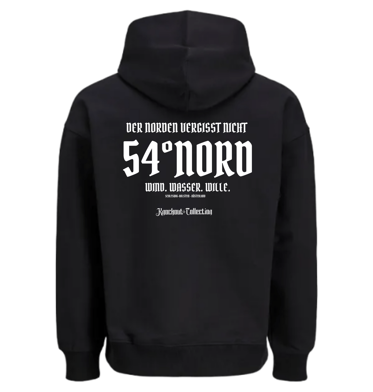 Black Printed Hoody Back