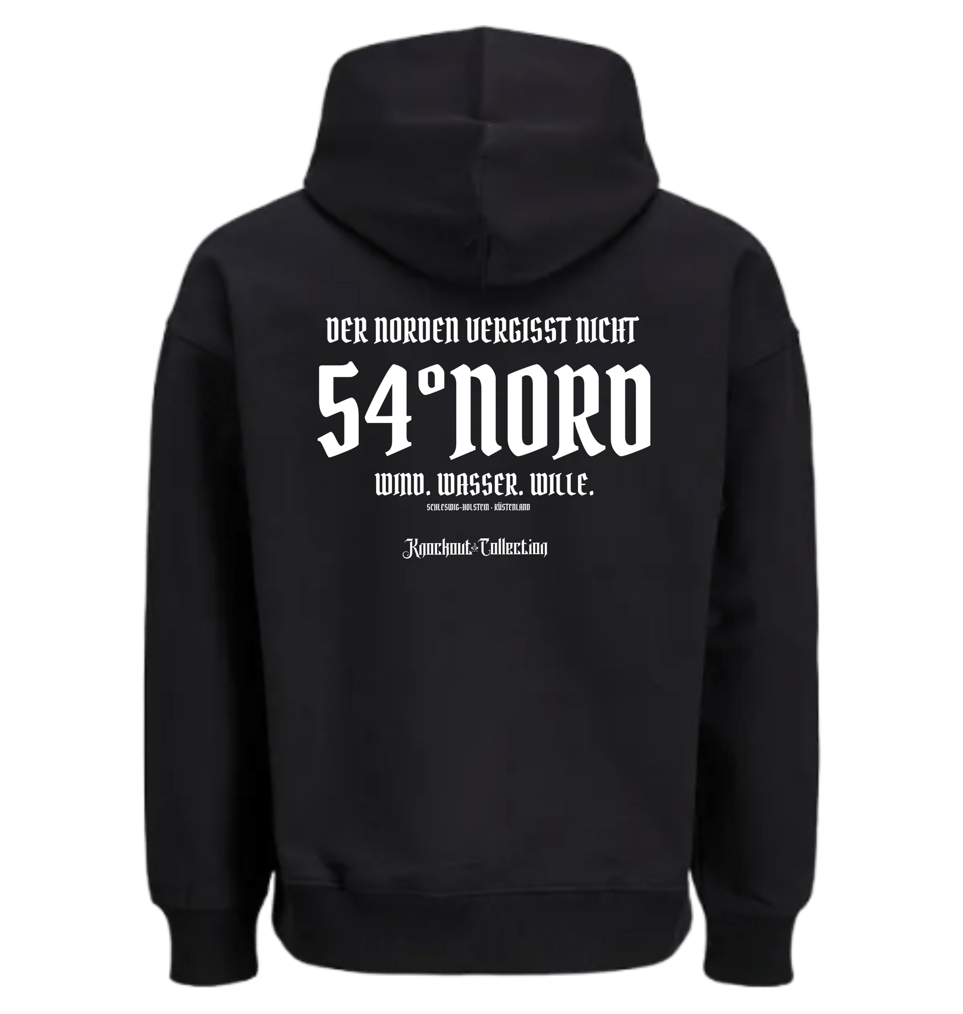 Black Printed Hoody Back