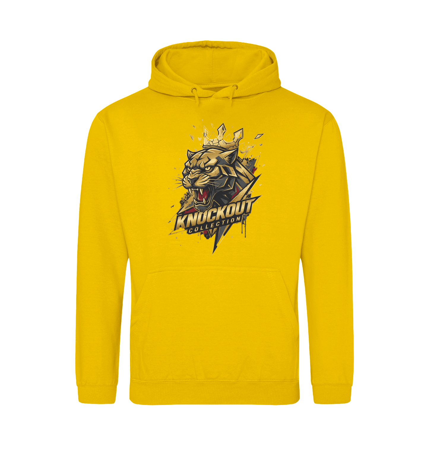 Gold Printed Hoody Front
