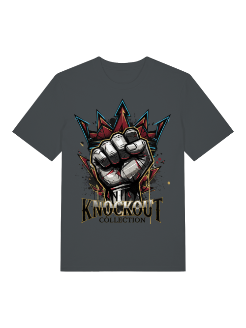 T-Shirt Classic Boxen Knockout Fist Anthracite Produktansicht Knockout Collection