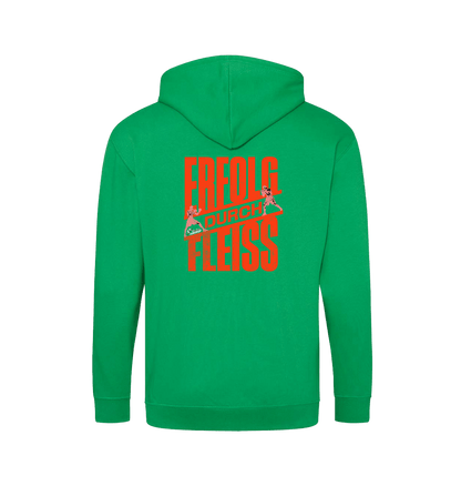 Kelly Green Zip hoody Back