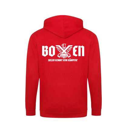 Fire Red Zip hoody Back