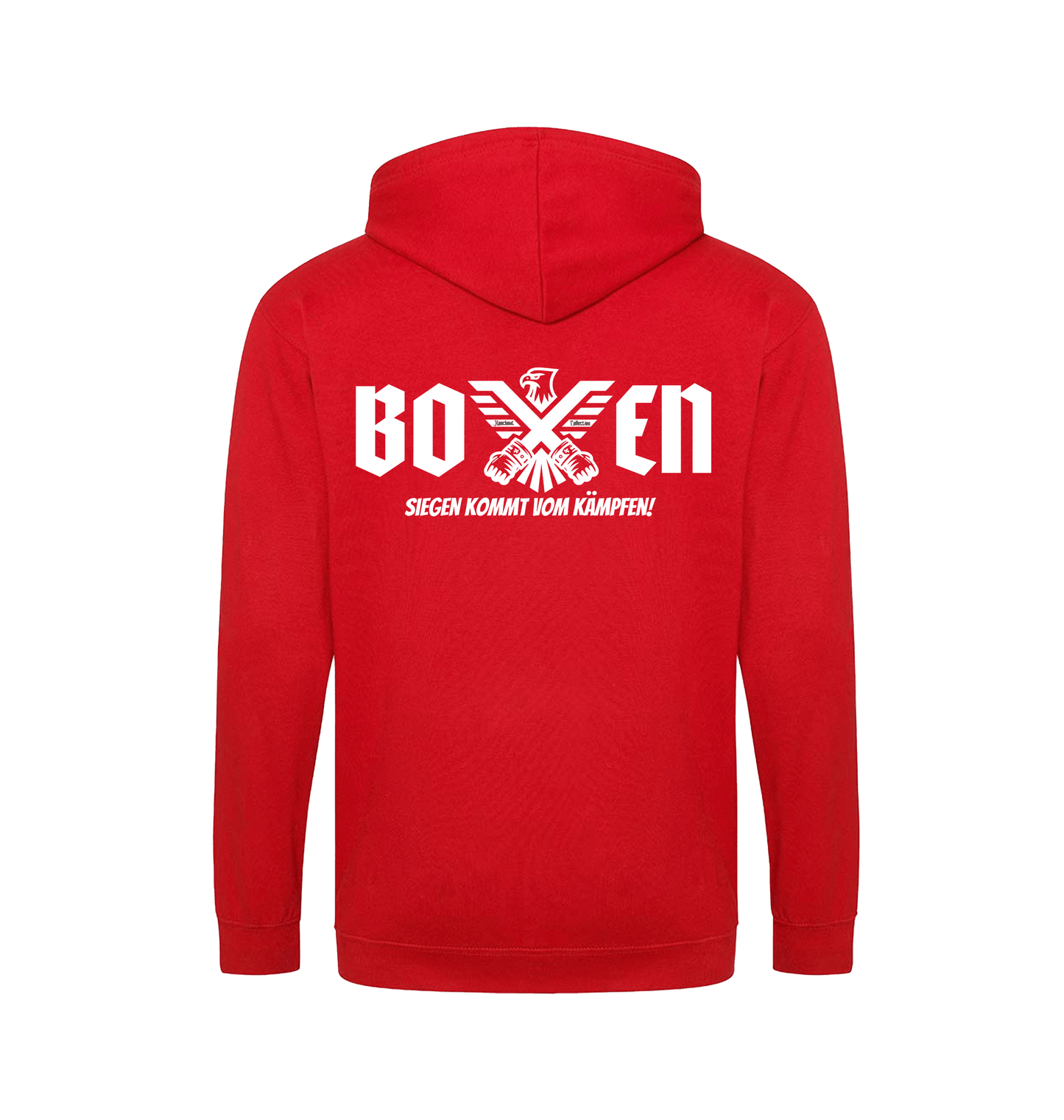 Fire Red Zip hoody Back