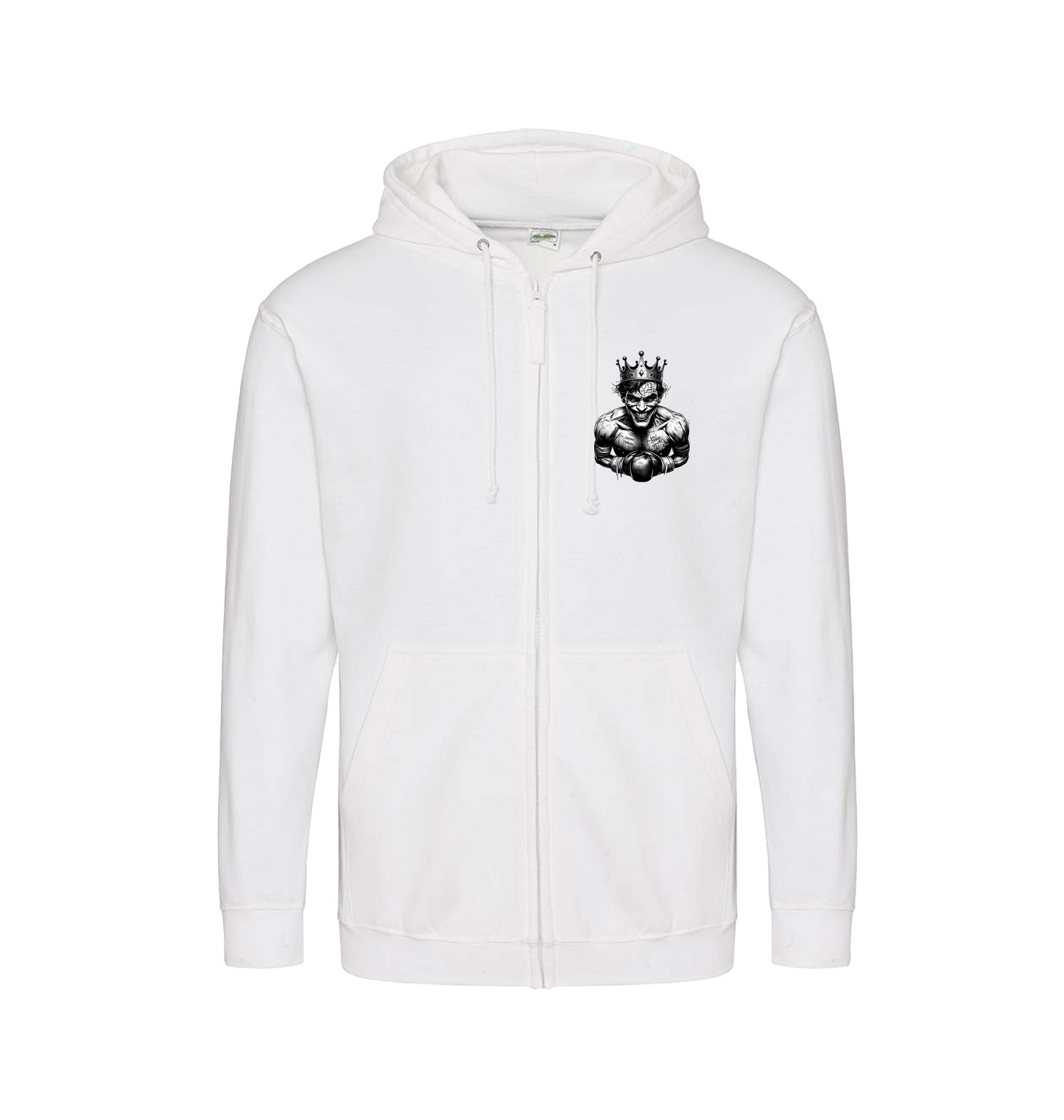 Arctic White Zip hoody Front