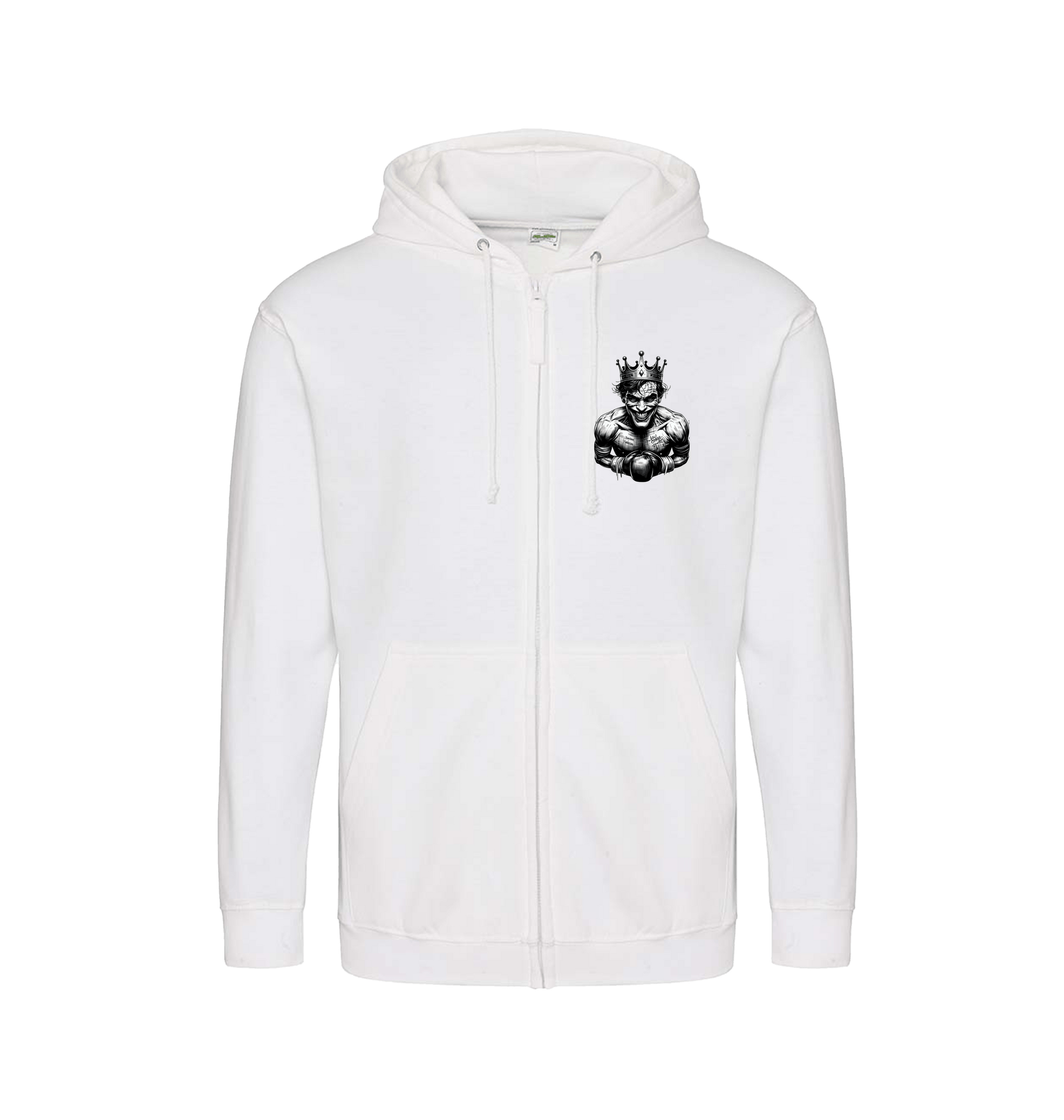 Arctic White Zip hoody Front