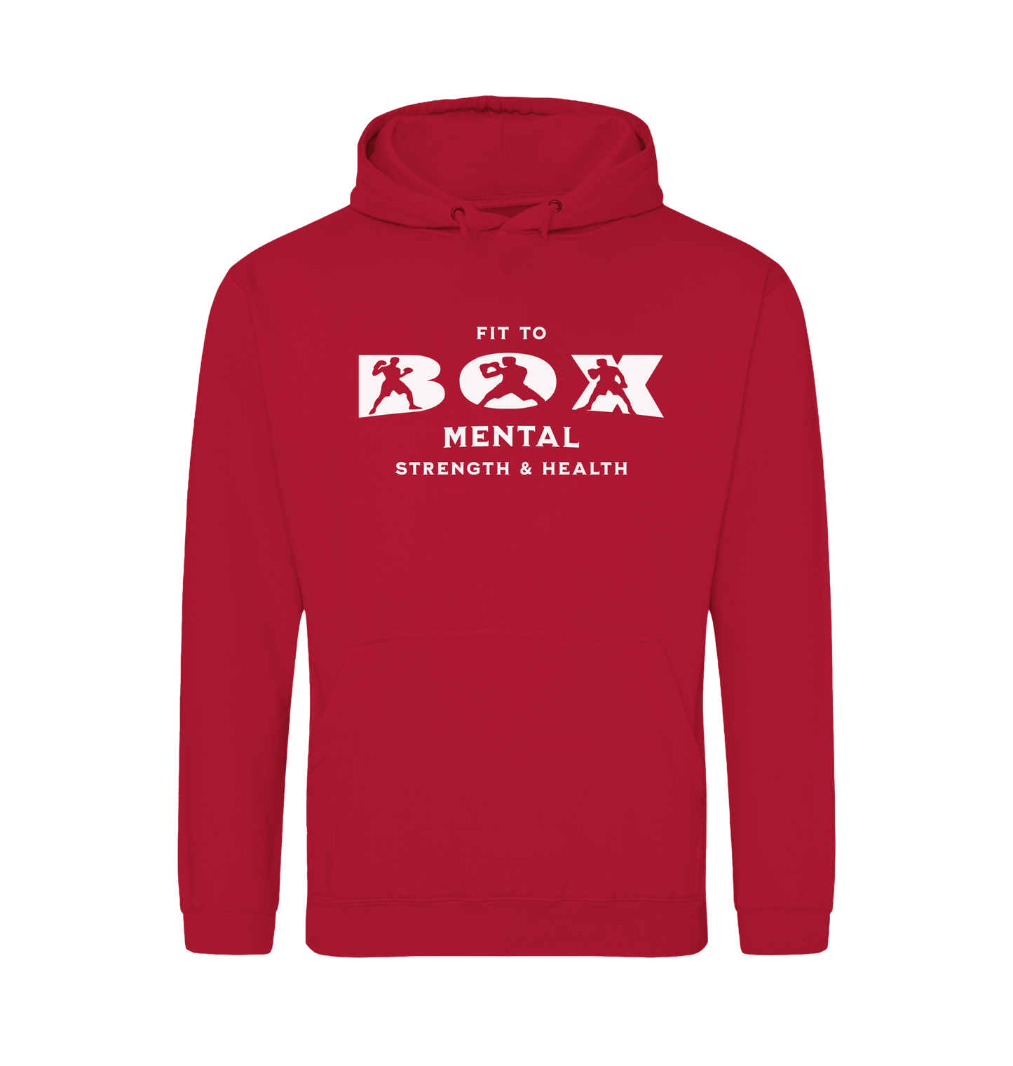 Fire Red Printed Hoody Front