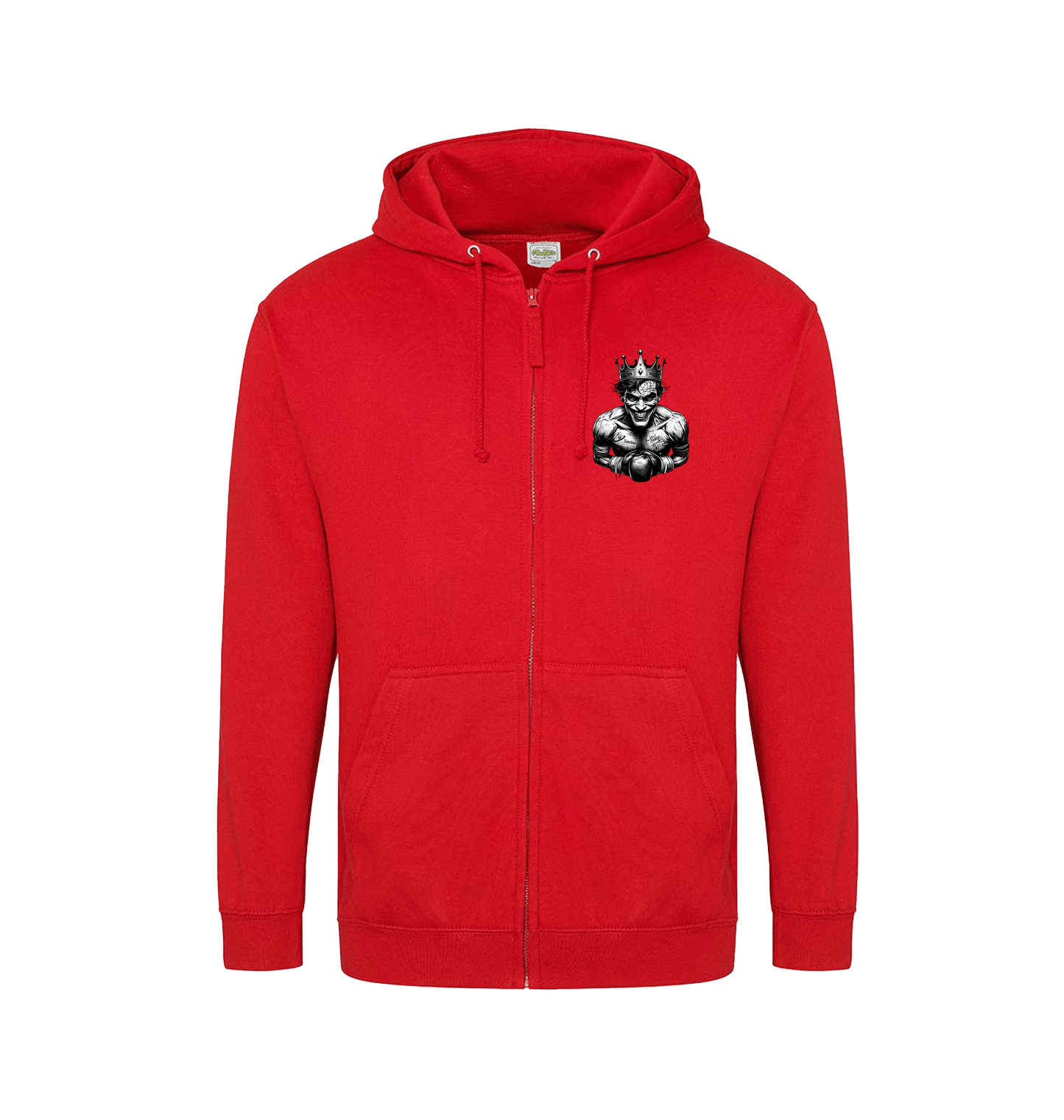 Fire Red Zip hoody Front