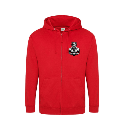 Fire Red Zip hoody Front