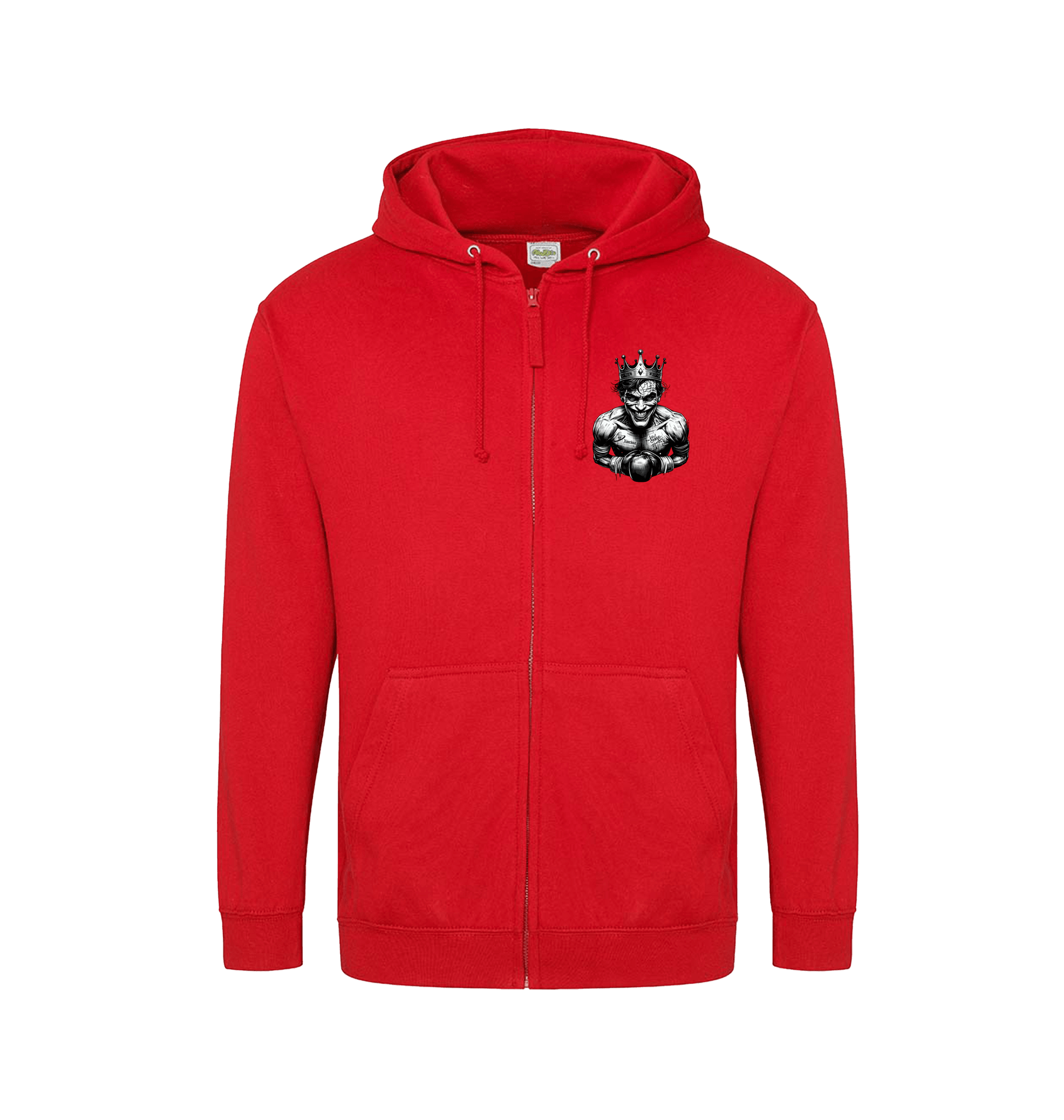 Fire Red Zip hoody Front