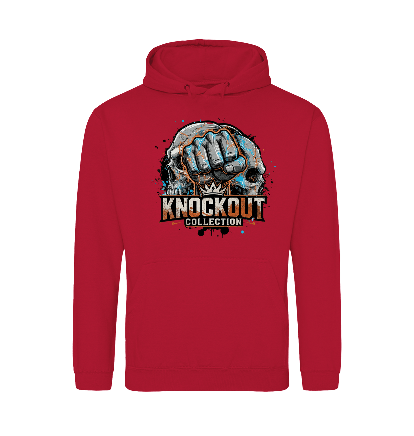 Fire Red Printed Hoody Front