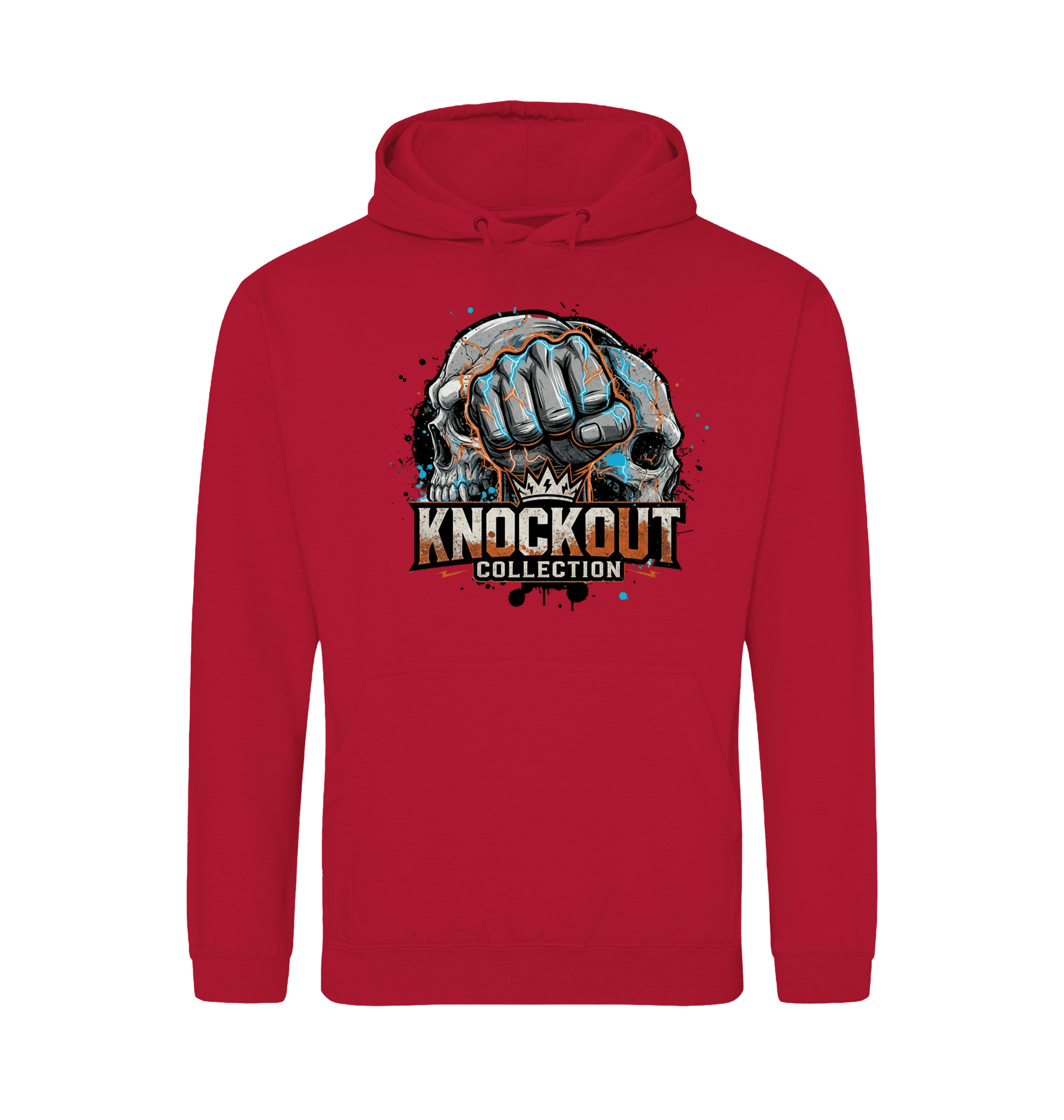 Fire Red Printed Hoody Front