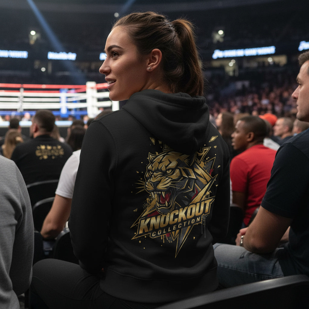 Ladies Short Oversized Zip Jacke Boxen | Panther