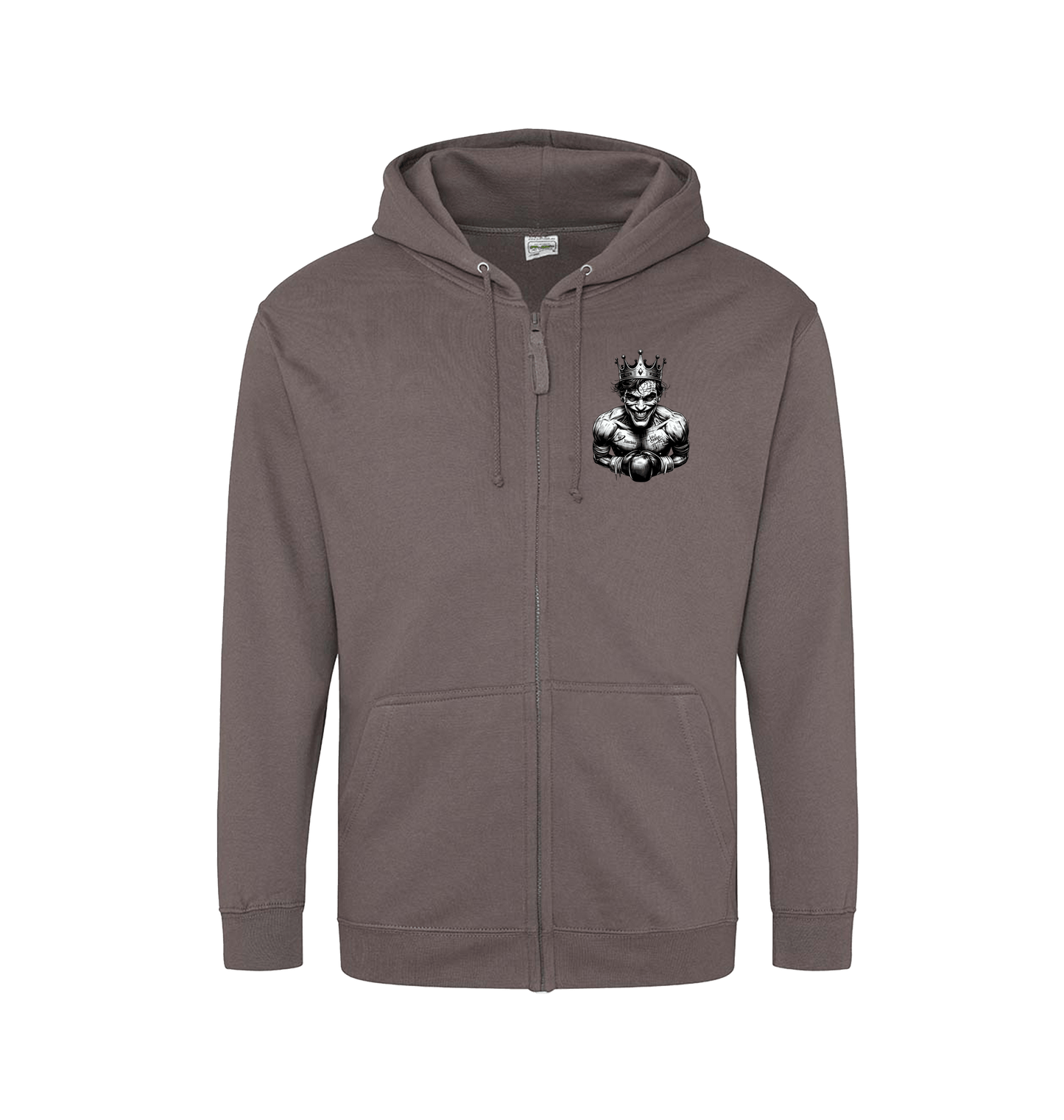 Steel Grey Zip hoody Front