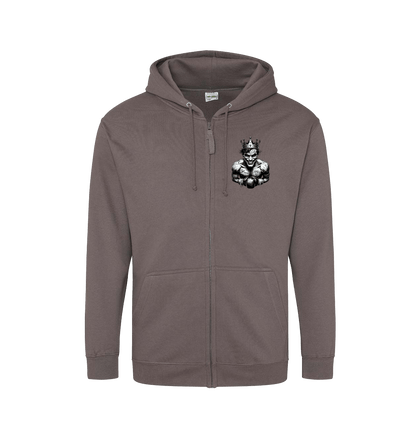 Steel Grey Zip hoody Front