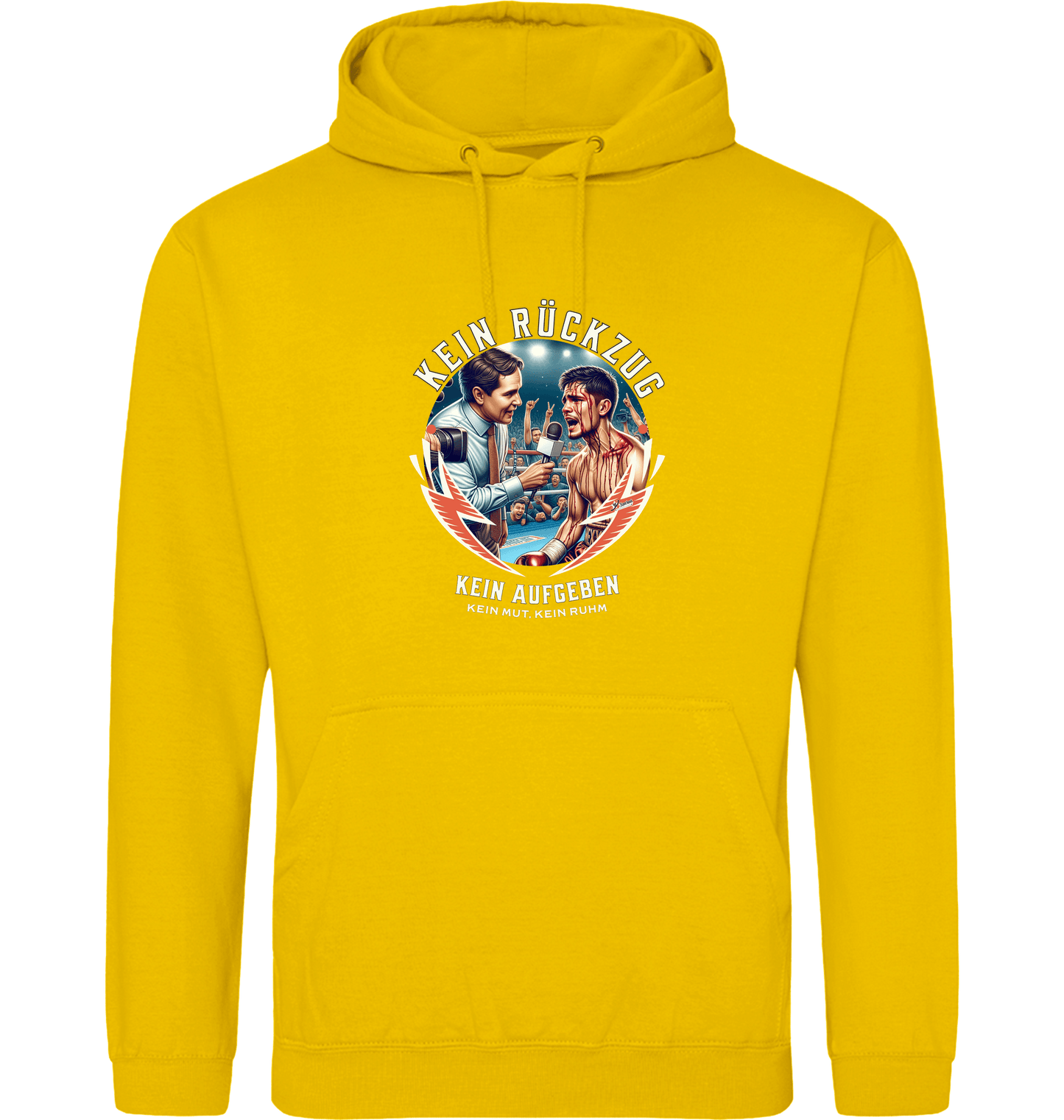 Gold Printed Hoody Front