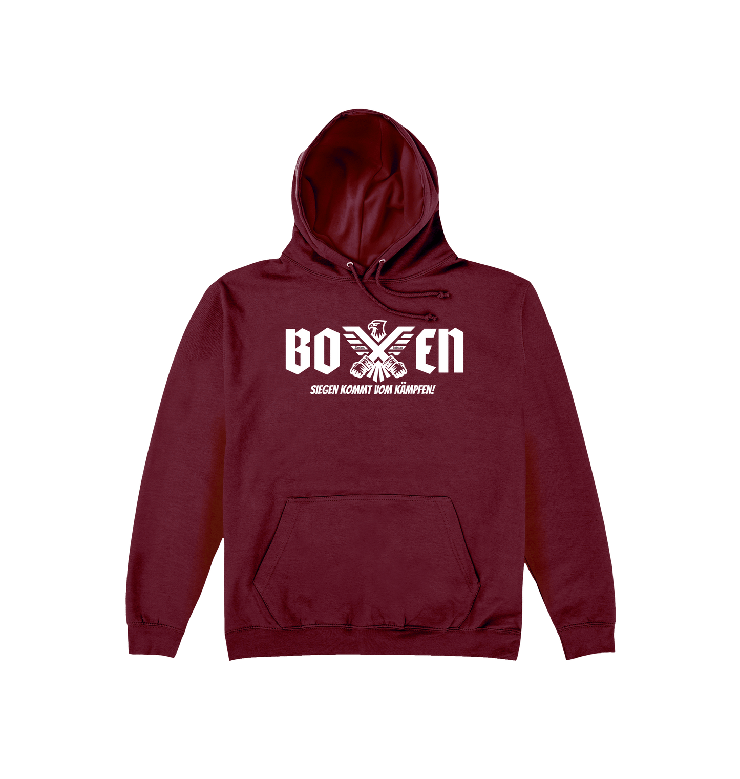 Burgundy Printed Hoody Front