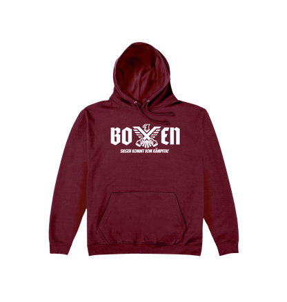 Burgundy Printed Hoody Front