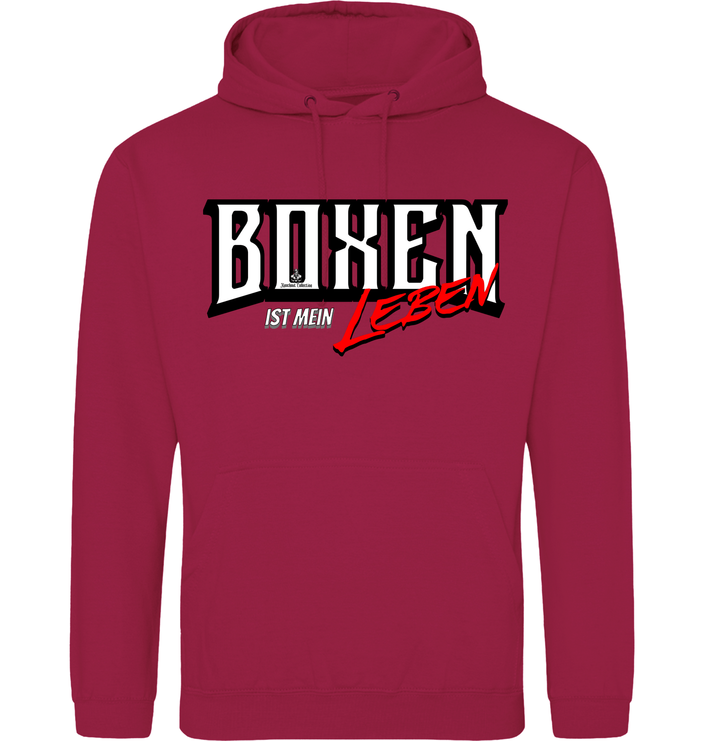 Cranberry Printed Hoody Front