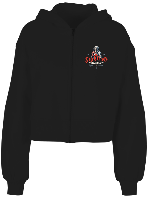 Ladies Short Oversized Zip Jacke Boxen | Fighting