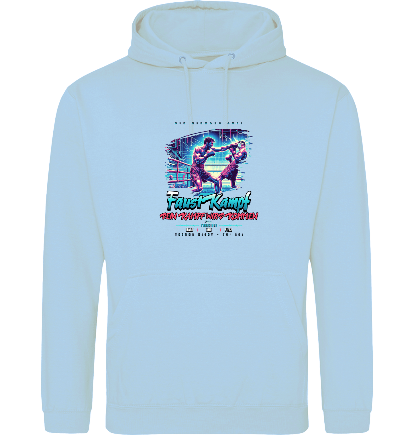 Ice Blue Printed Hoody Front