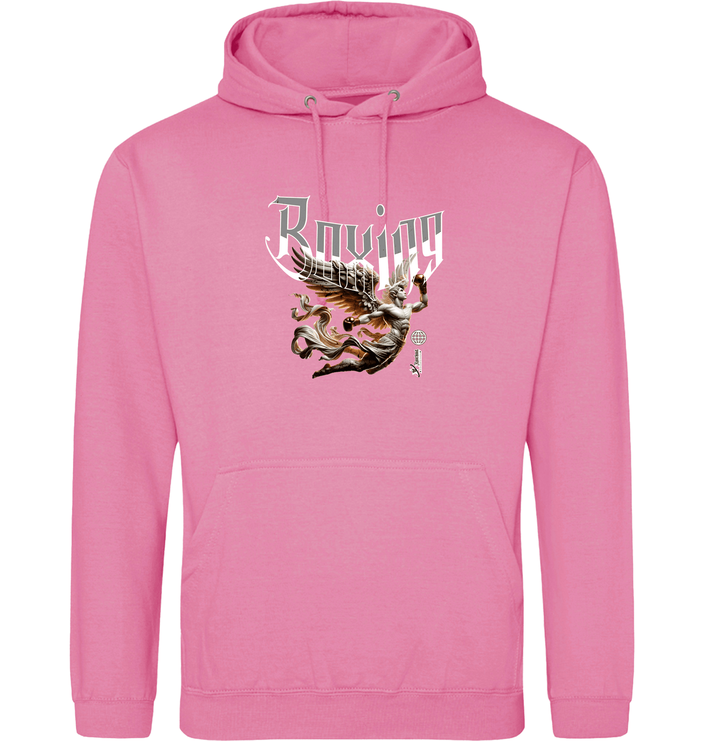 Bubblegum Pink Printed Hoody Front