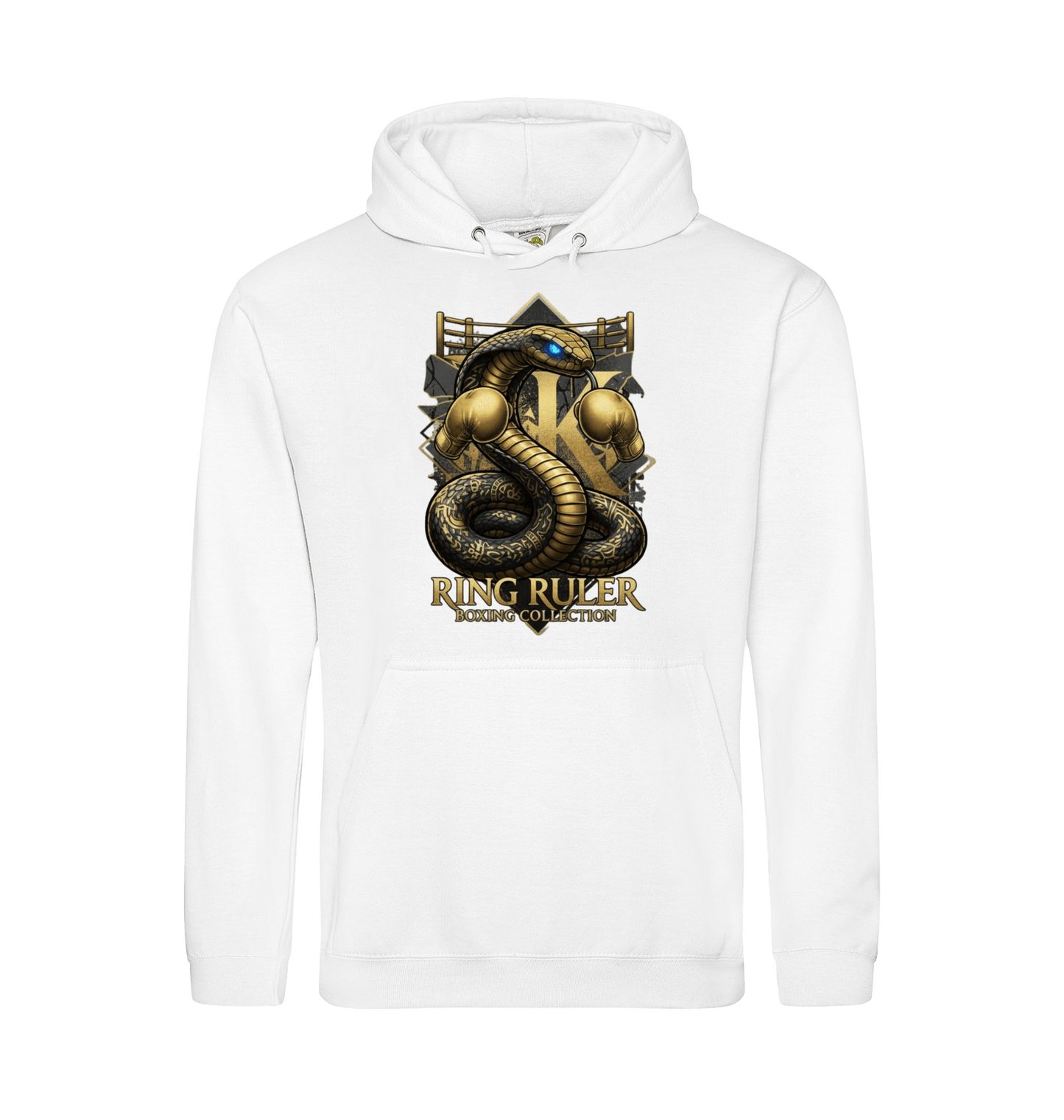 Arctic White Printed Hoody Front