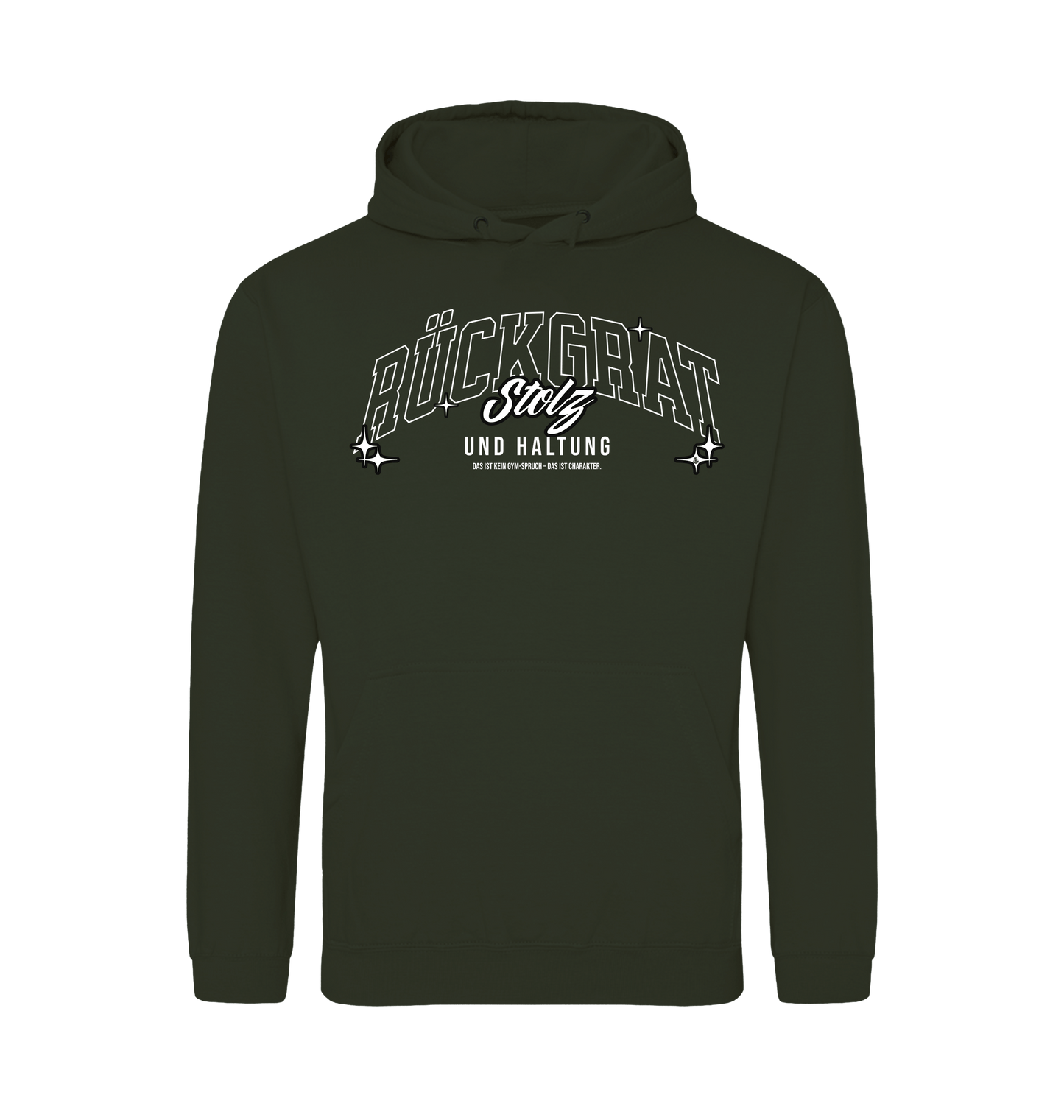 Combat Green Printed Hoody Front