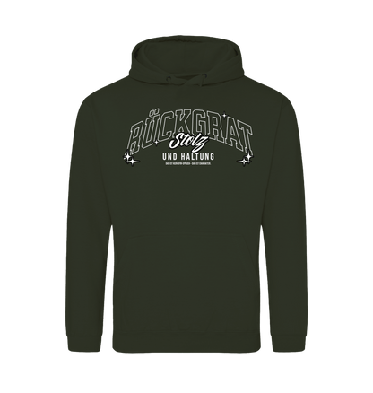 Combat Green Printed Hoody Front