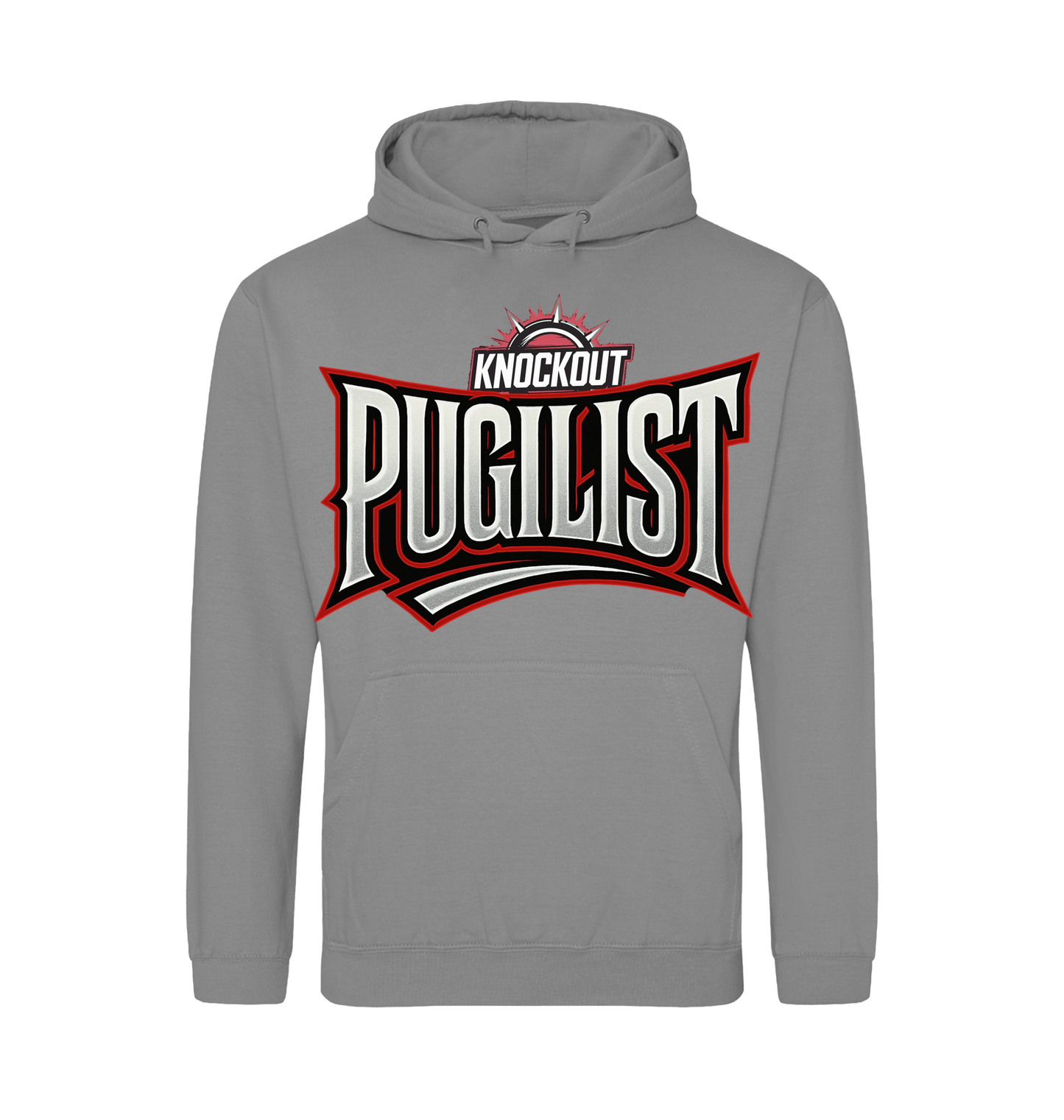 Platinum Grey Printed Hoody Front