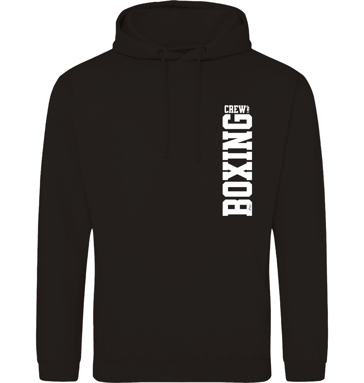 Deep Black Printed Hoody Front